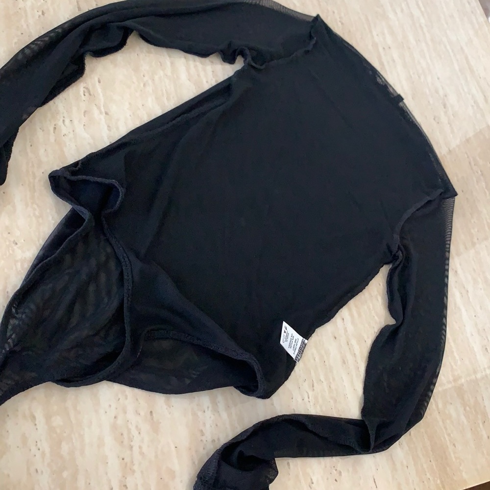 Sheer long sleeve body suit